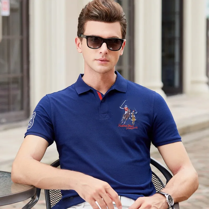 2019 Summer fashion men polo shirt short sleeve polo brand homme camisa plus size business casual man clothing hommes tops& tees