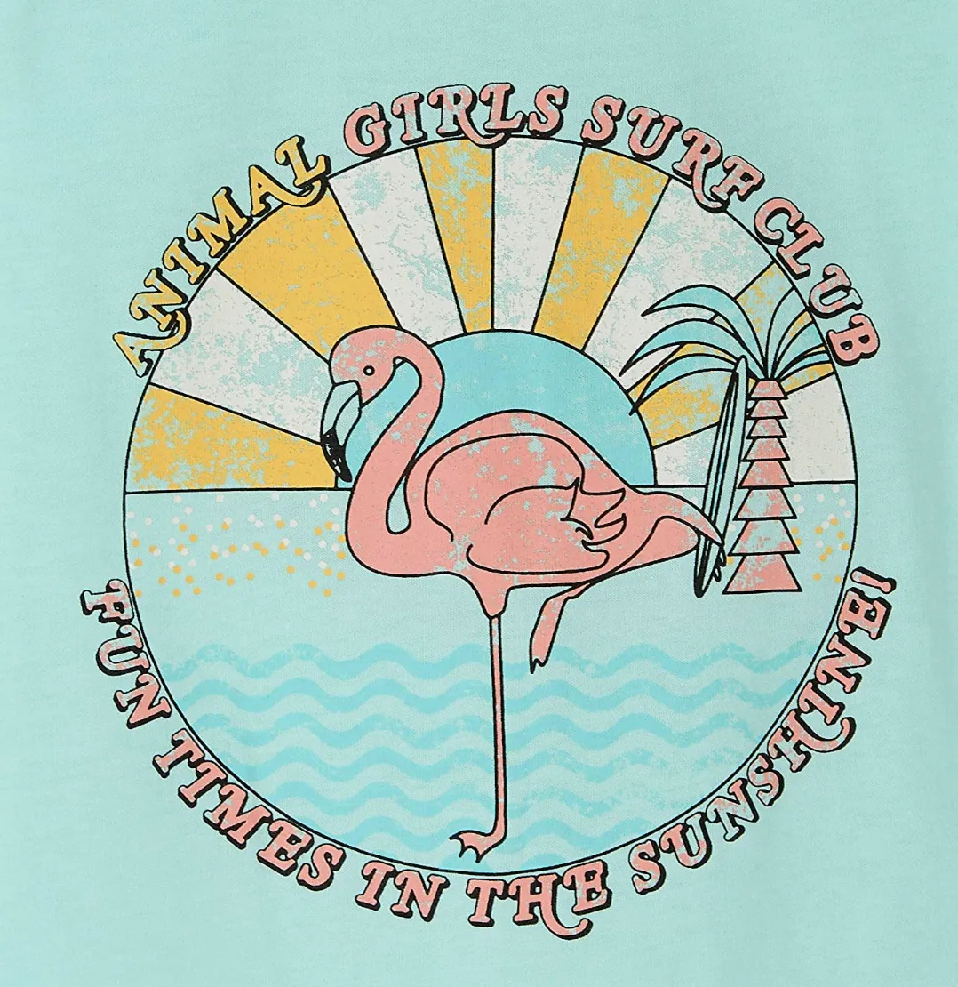 Animal Girls Vest - Flamingo