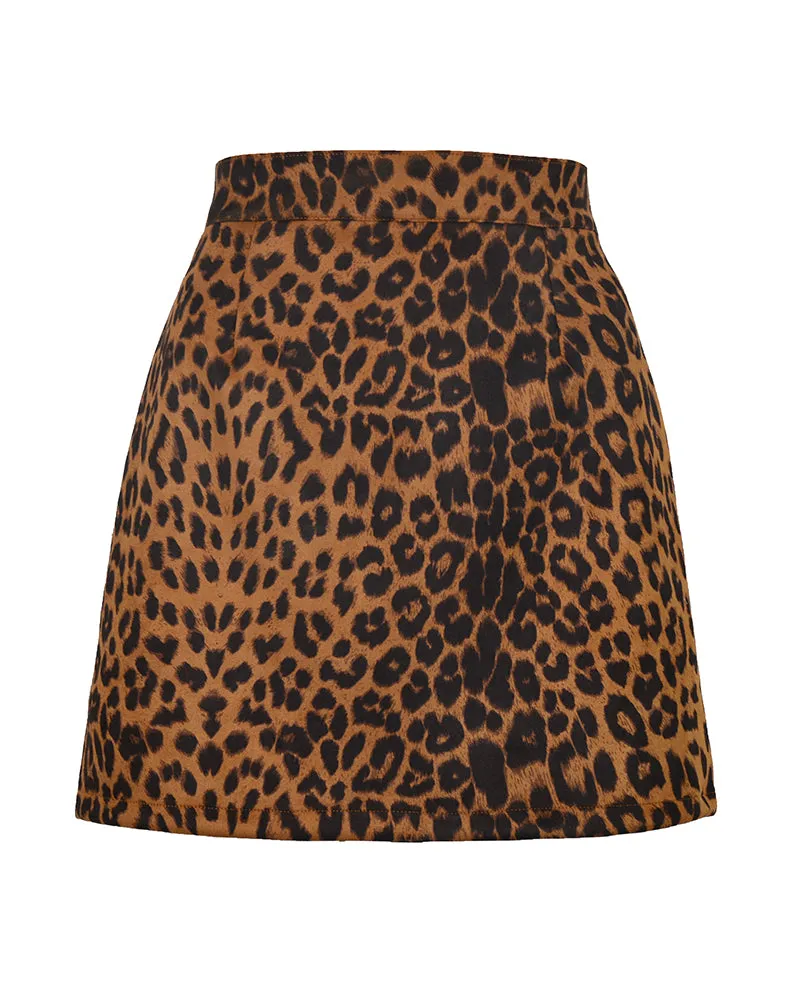 Autumn And Winter Suede Hip Skirt