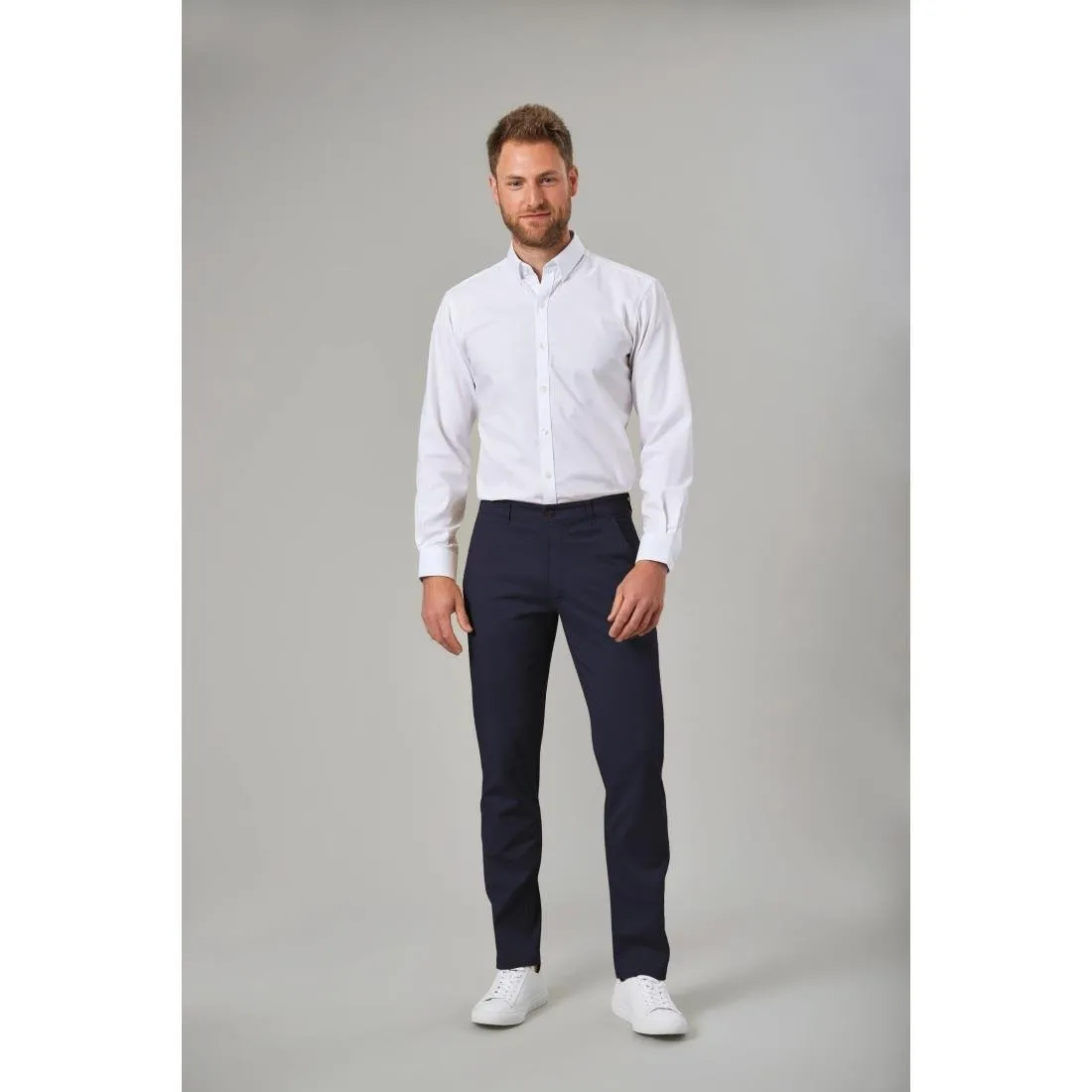 BA080-36 Brook Taverner Mens Miami Slim Fit Chinos Navy 36"