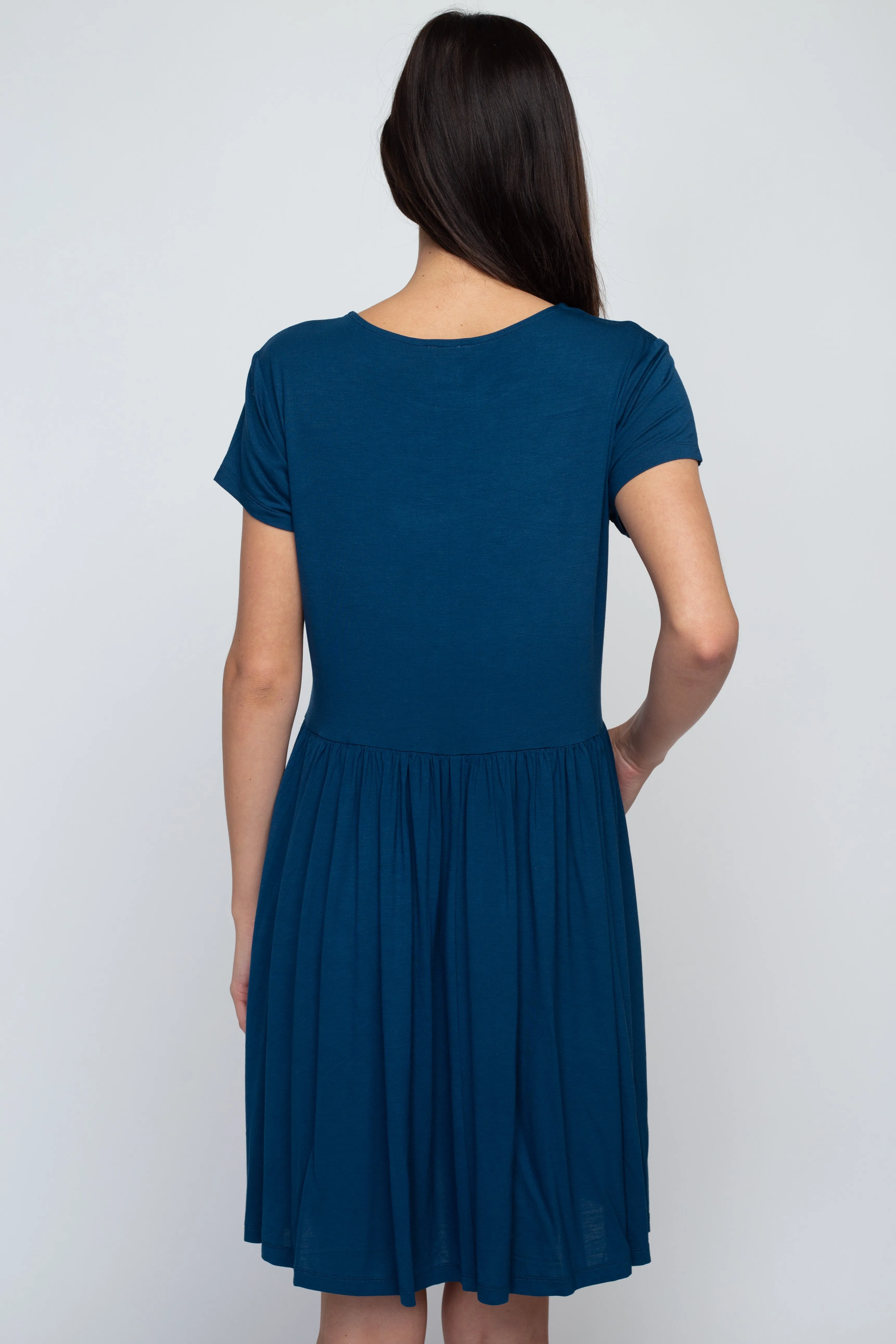 Babydoll Short Sleeve Swing Dress