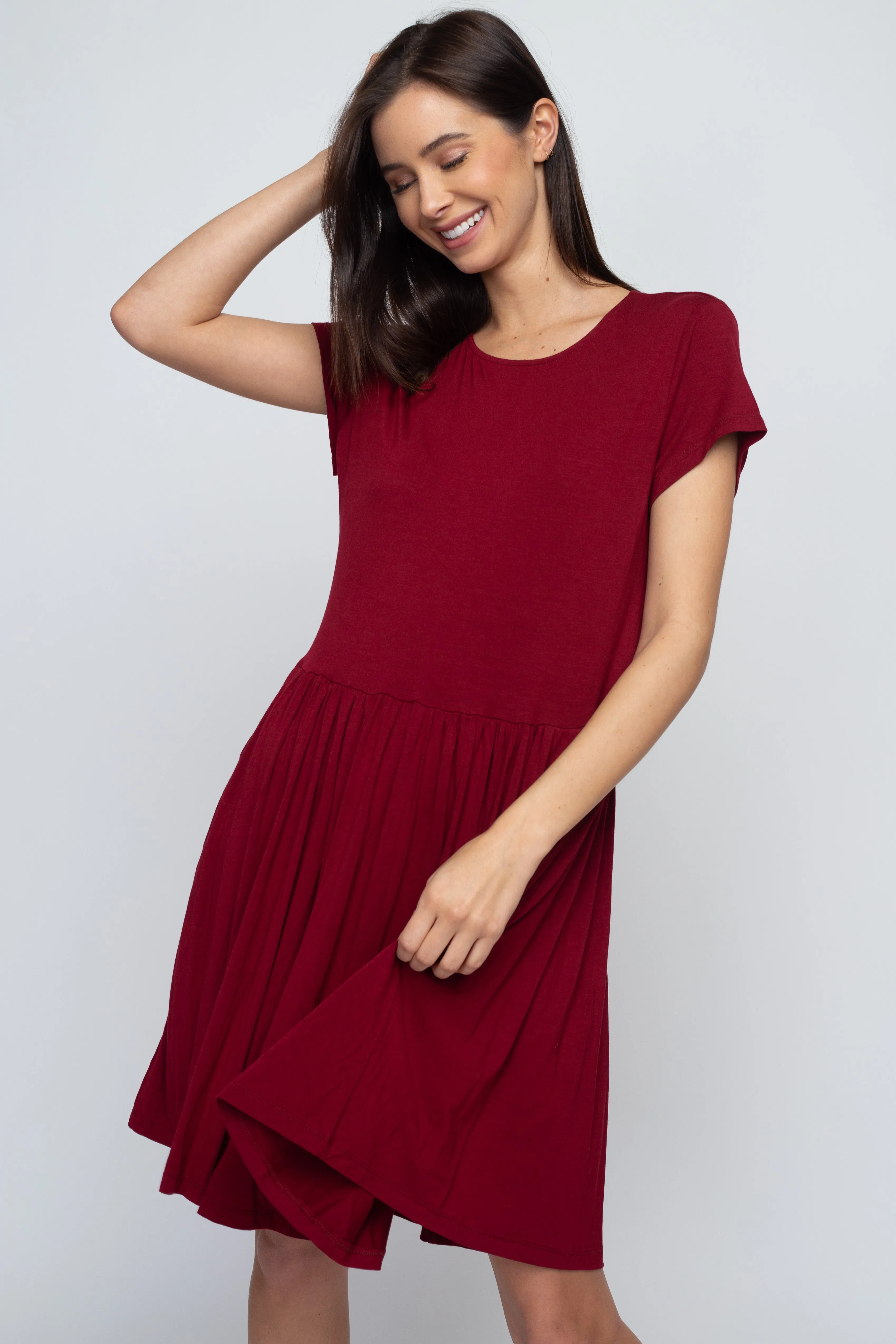 Babydoll Short Sleeve Swing Dress