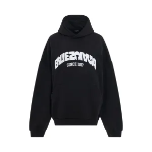 Back Flip Logo Hoodie in Black/White