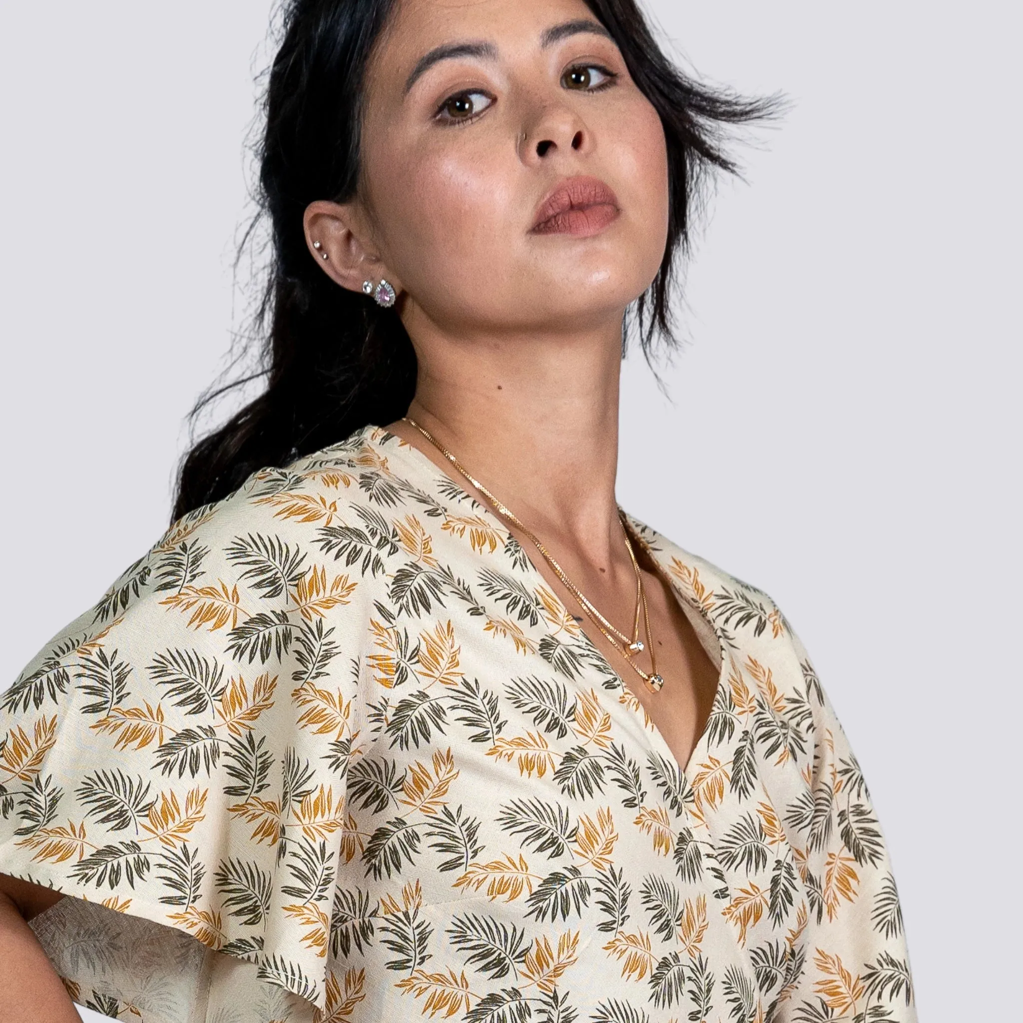 Biscuit Bliss Eco-Friendly Wrap Top | Sustainable Women's Tops