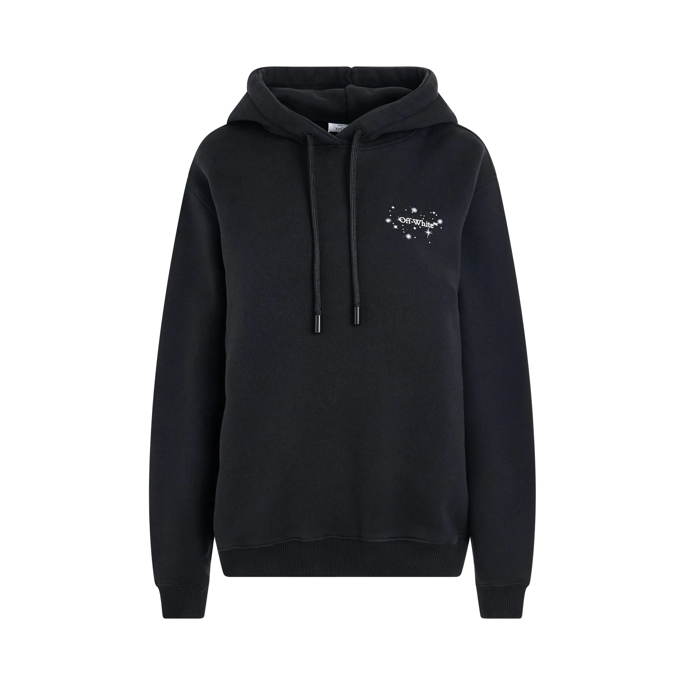 Bling Stars Arrow Regular Fit Hoodie in Black