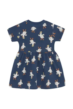 Bonds Kids Tee Dress - Guss The Seagull Navy