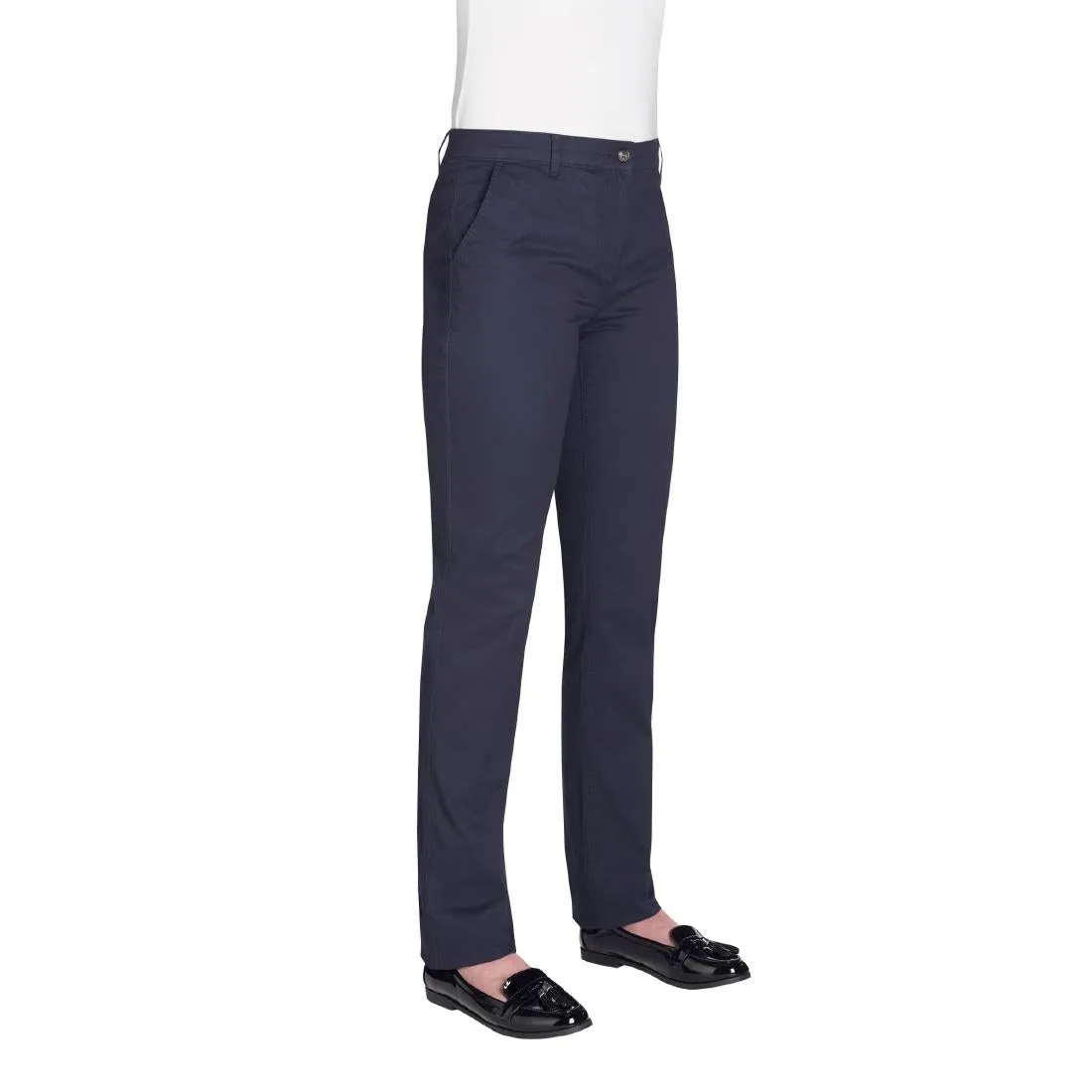 Brook Taverner Womens Houston Slim Leg Chinos Navy Size 18