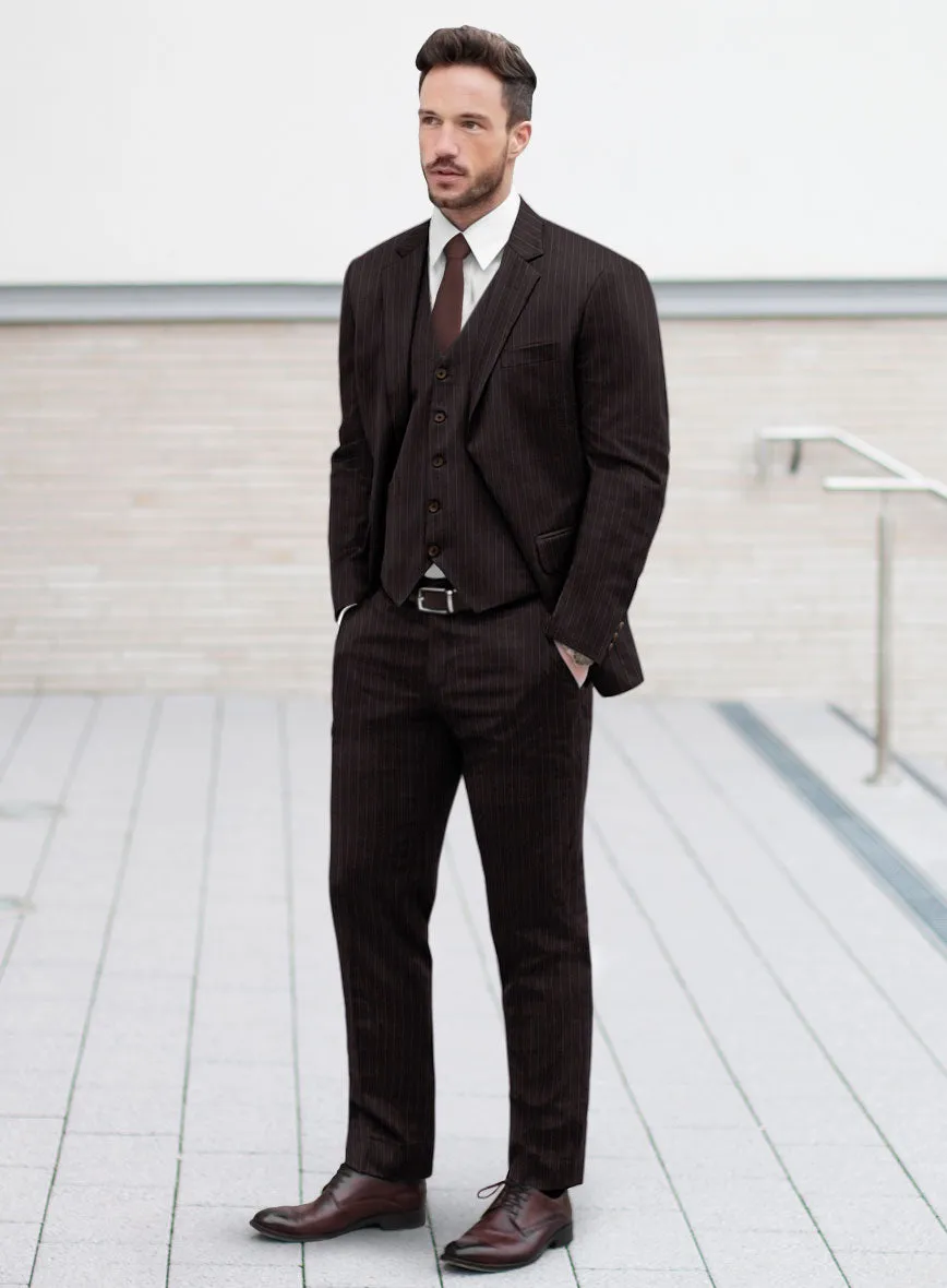 Brown Pinstripe Suit