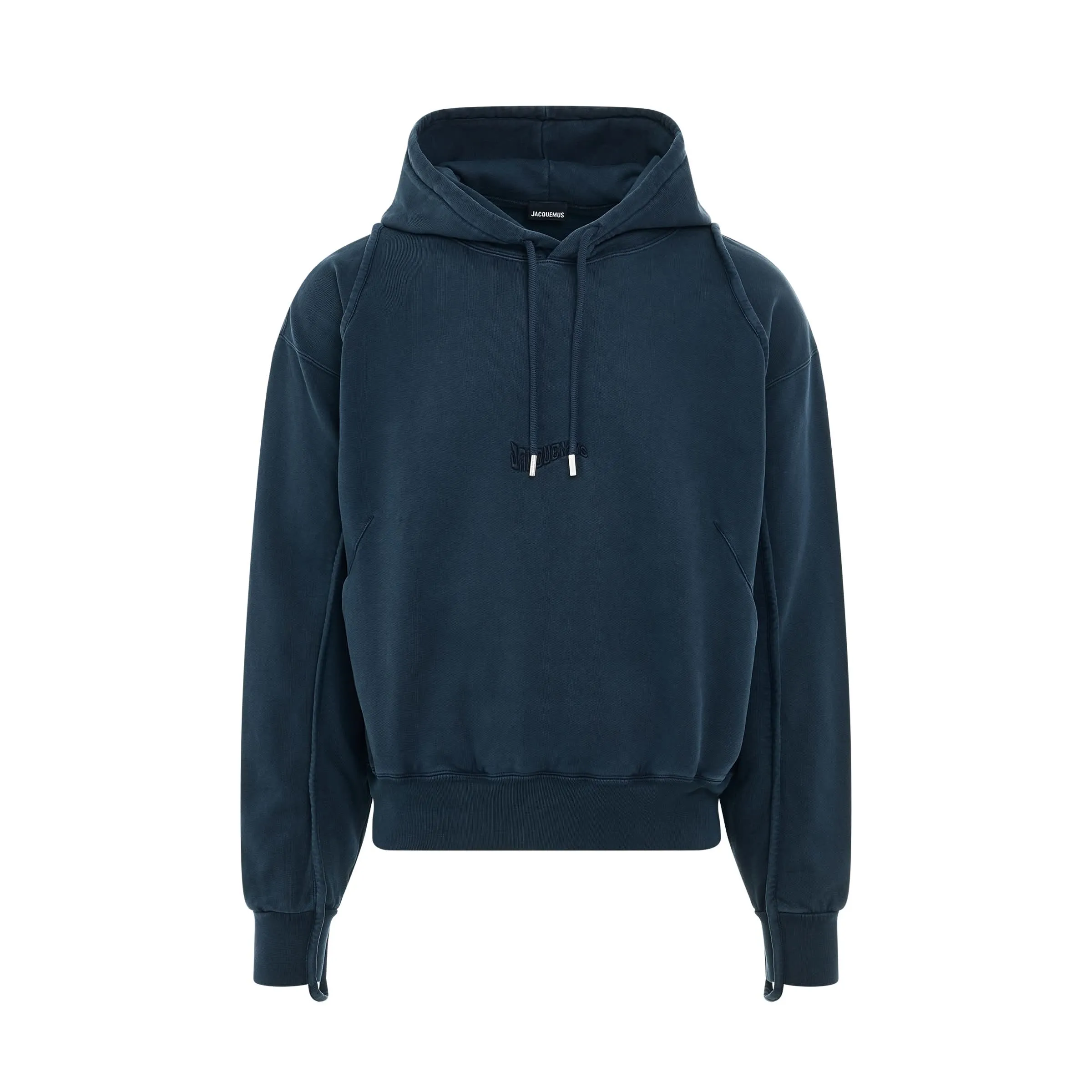 Camargue Warped Logo Hoodie in Dark Navy