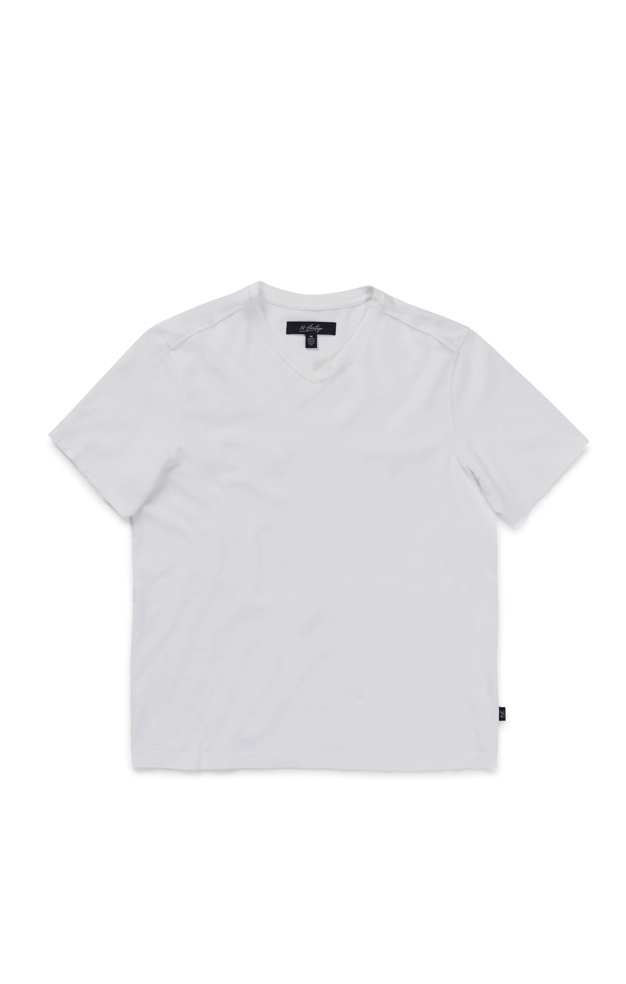 Deconstructed V-Neck T-Shirt in White