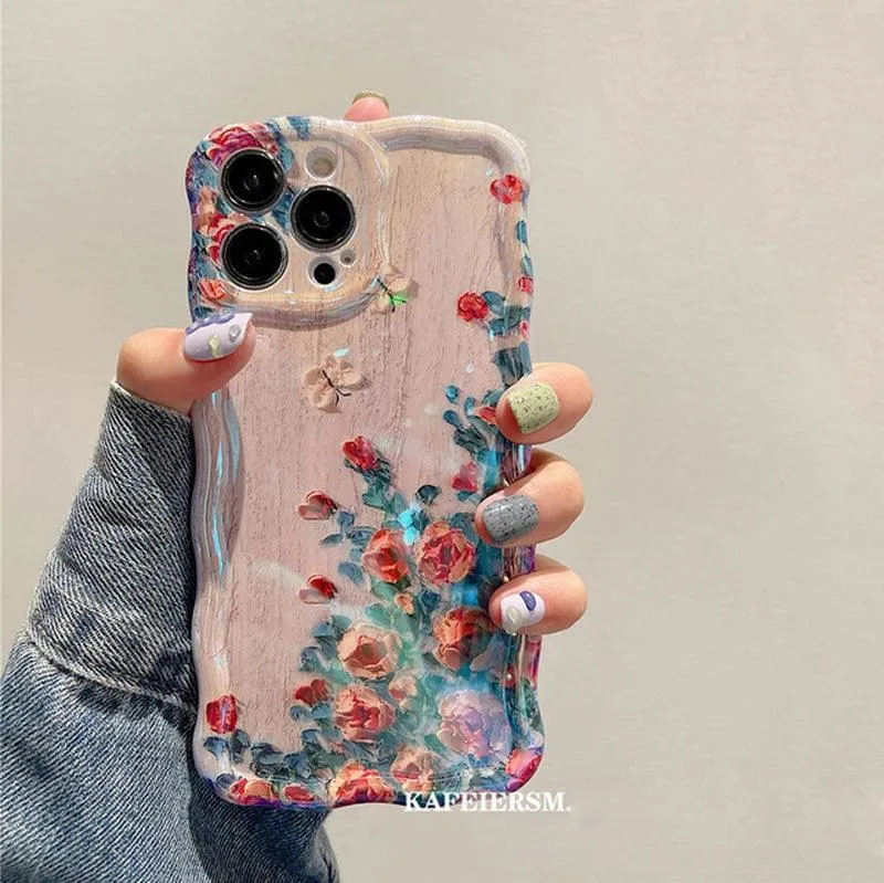 Elegant Floral Shockproof iPhone 14 Pro Max Case - Premium Protection & Camera Defense