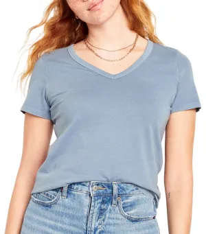 EveryWear V-Neck T-Shirt for Women Blue Dove