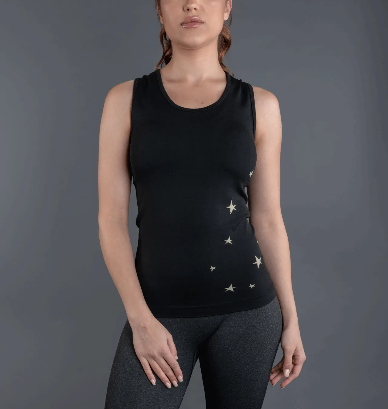 Final Sale Seamless Black Star Activewear Tank