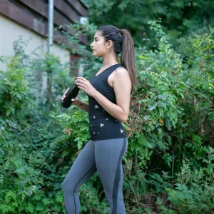 Final Sale Seamless Black Star Activewear Tank