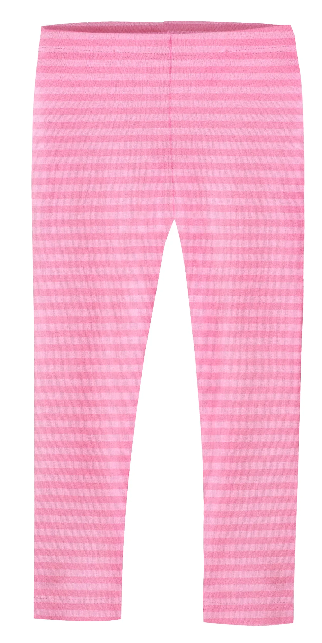 Girls Soft Stripe Leggings  | Medium Pink