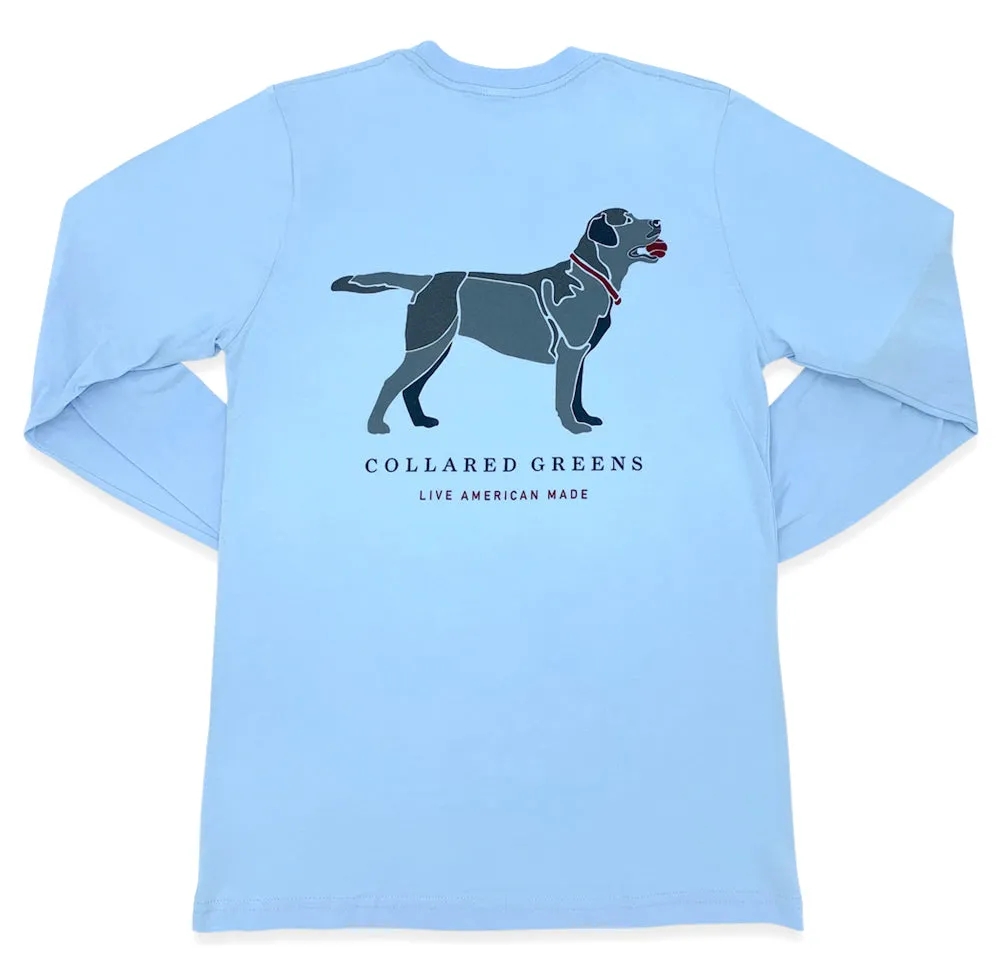 Good Boy: Long Sleeve T-Shirt - Black Lab on Carolina