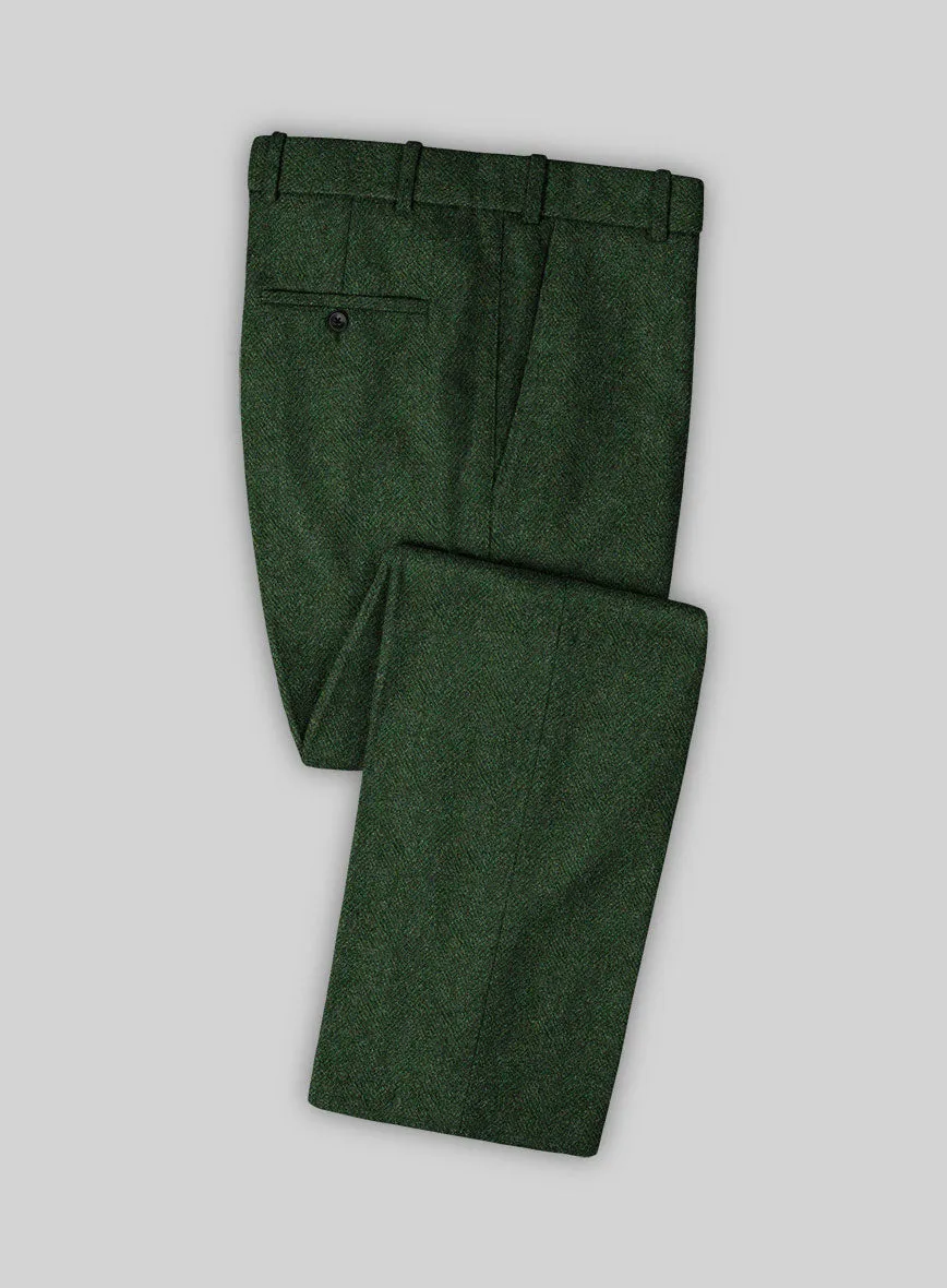 Harris Tweed Wide Herringbone Royal Green Suit