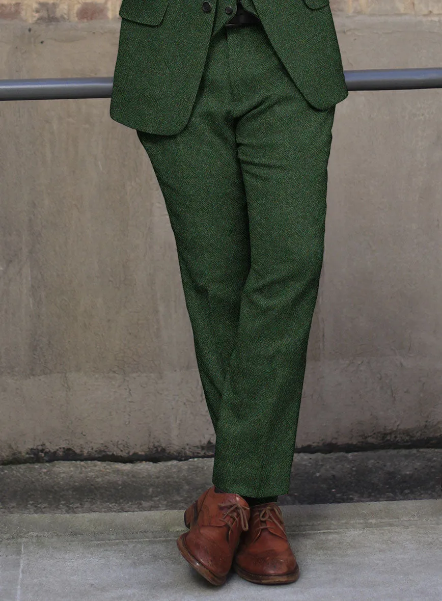 Harris Tweed Wide Herringbone Royal Green Suit