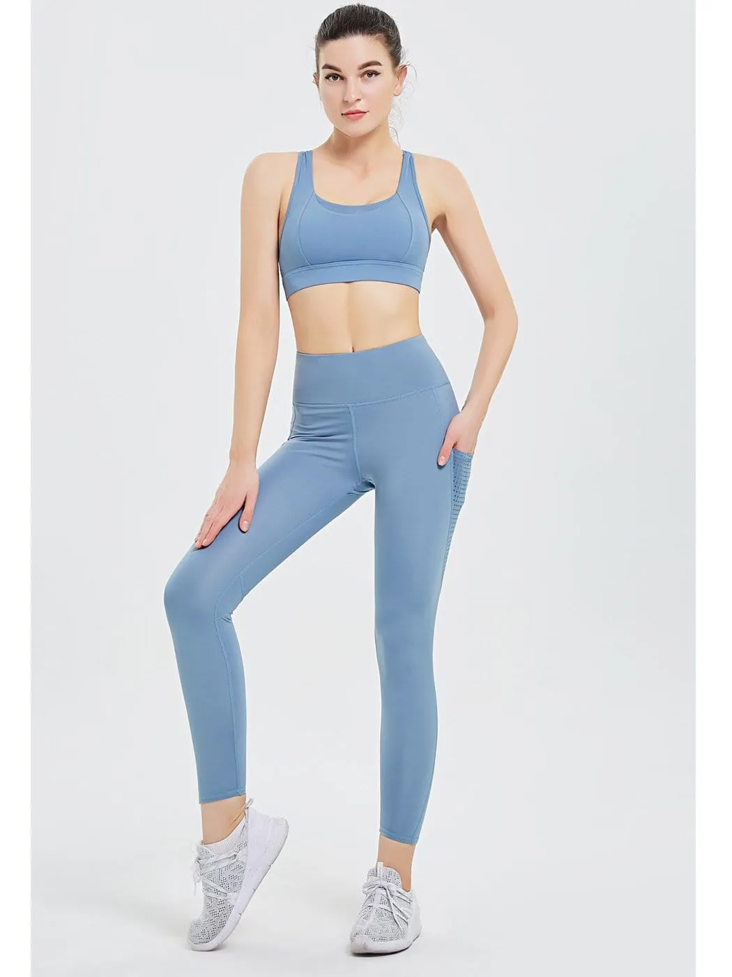 High Waist Yoga Pants with Pockets Tummy Control Leggings