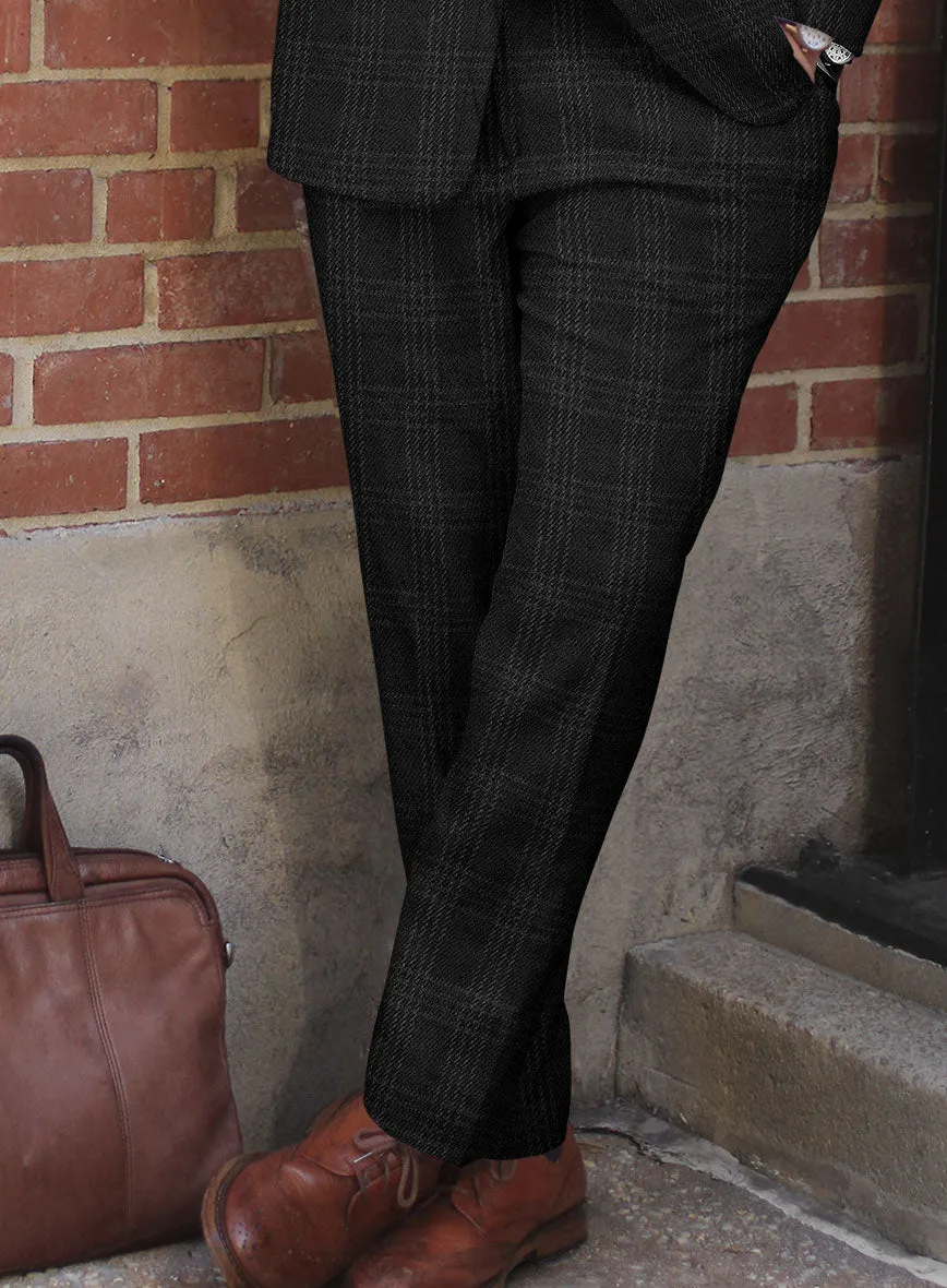 Highlander Black Tartan Tweed Suit