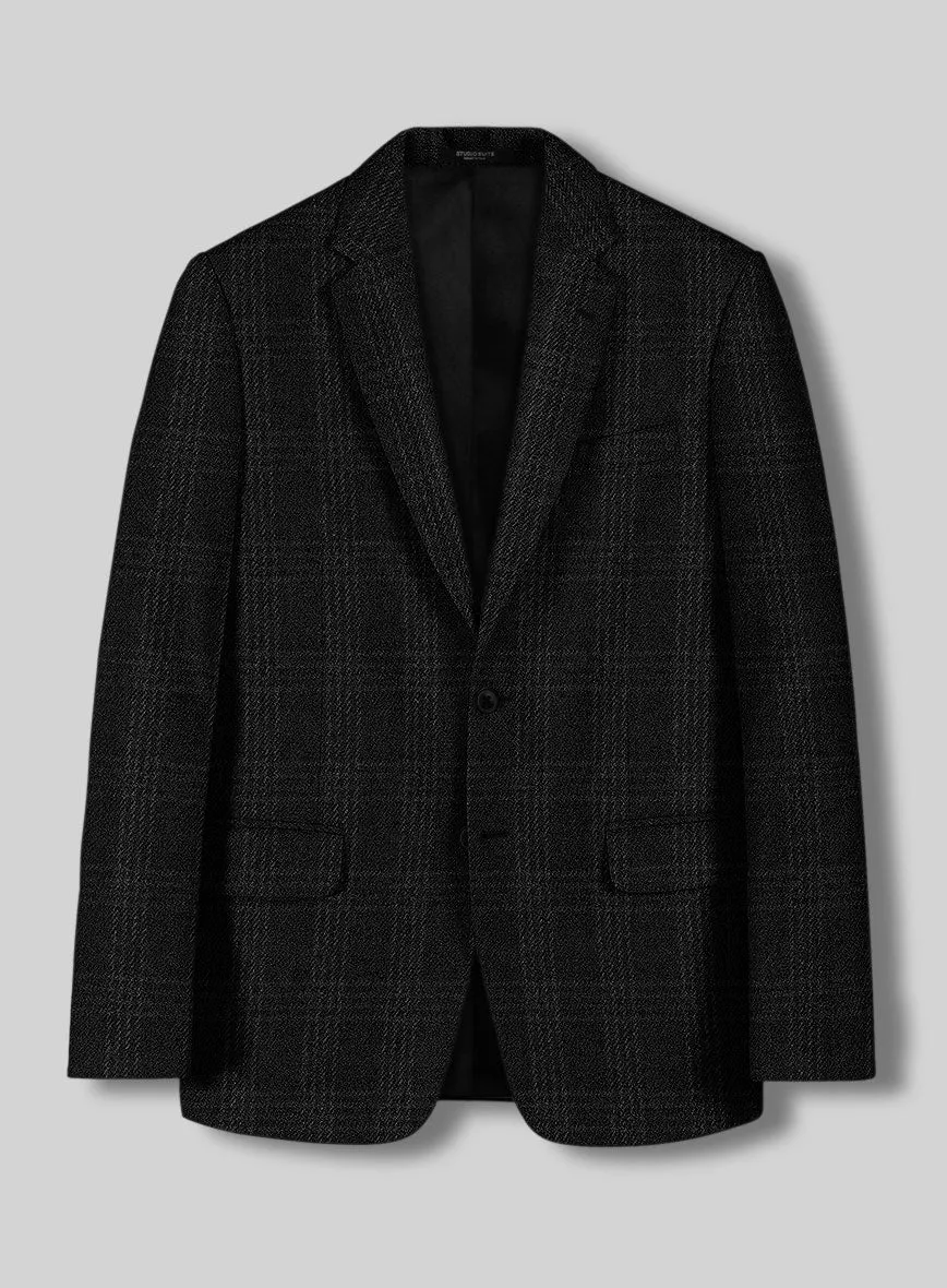 Highlander Black Tartan Tweed Suit