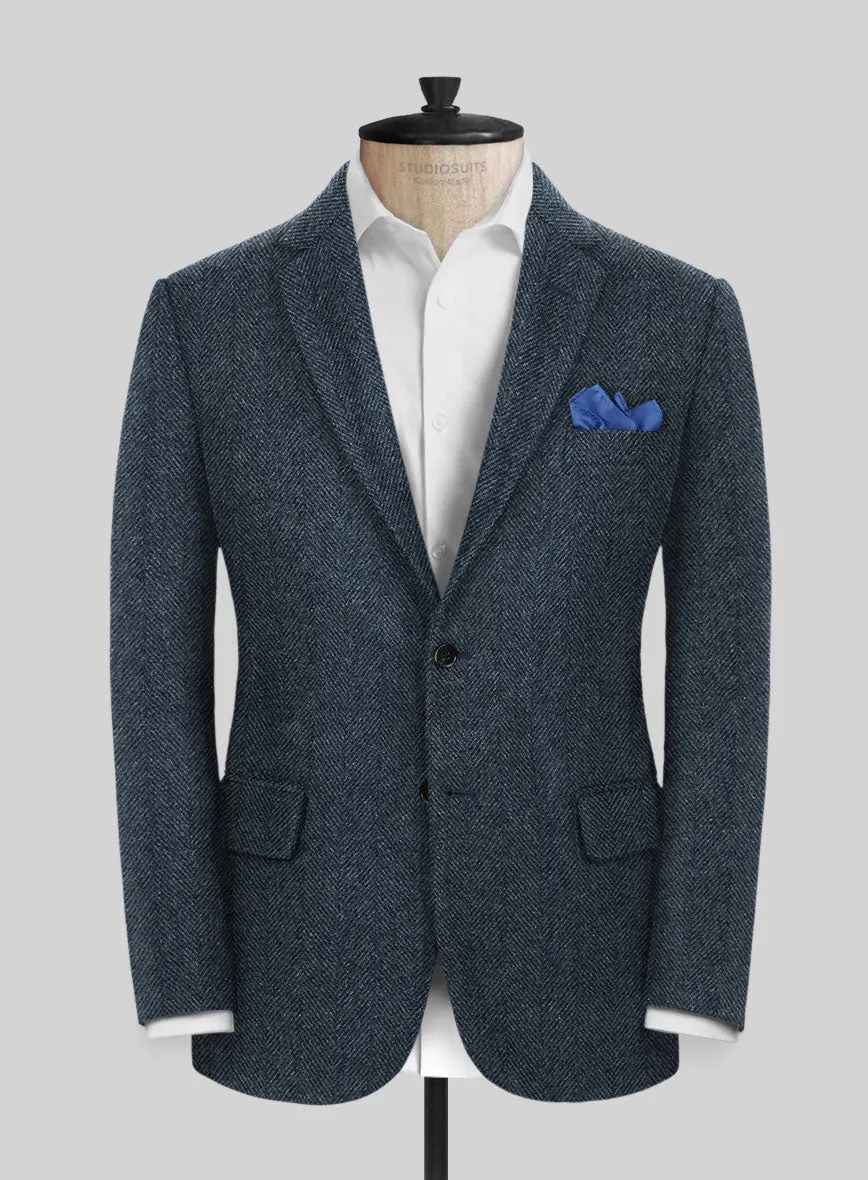 Highlander Heavy Blue Herringbone Tweed Suit