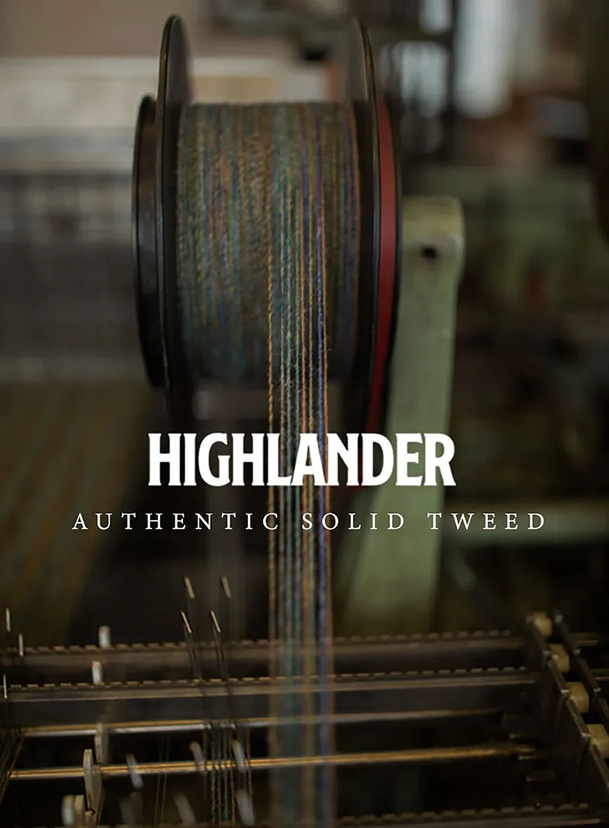 Highlander Heavy Blue Herringbone Tweed Suit