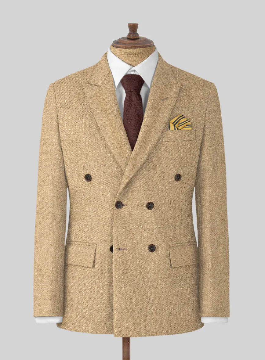 Highlander Sahara Beige Tweed Double Breasted Suit