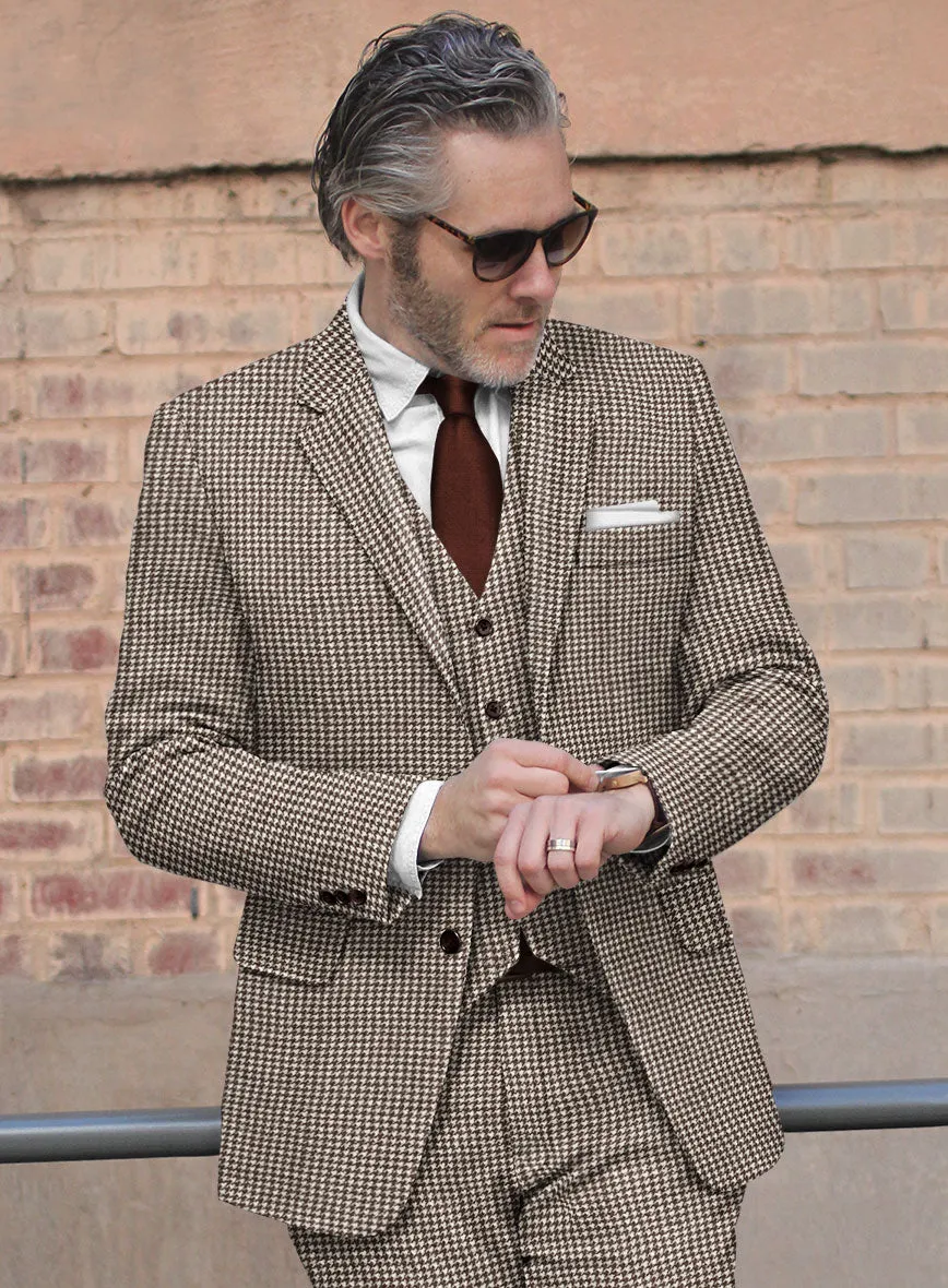 Houndstooth Brown Tweed Suit