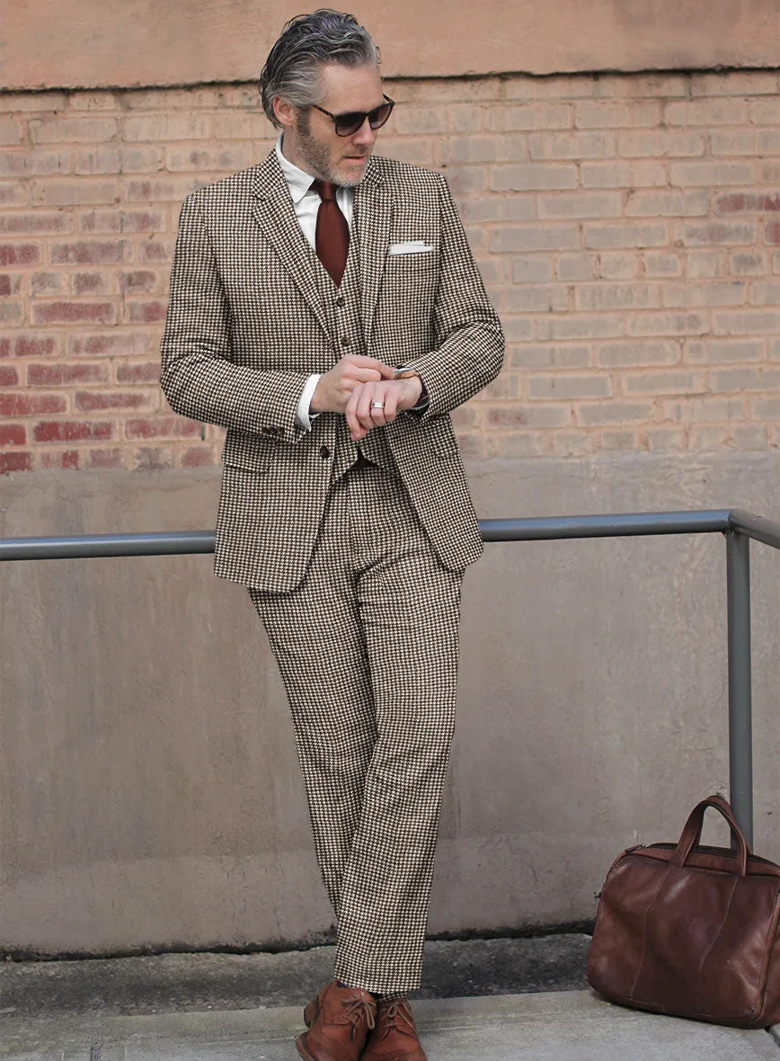 Houndstooth Brown Tweed Suit