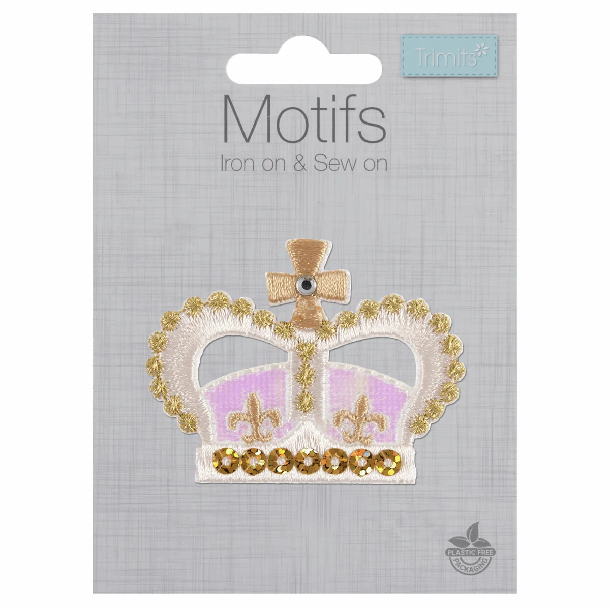 Iron-On/Sew On Motif Patch - Crown