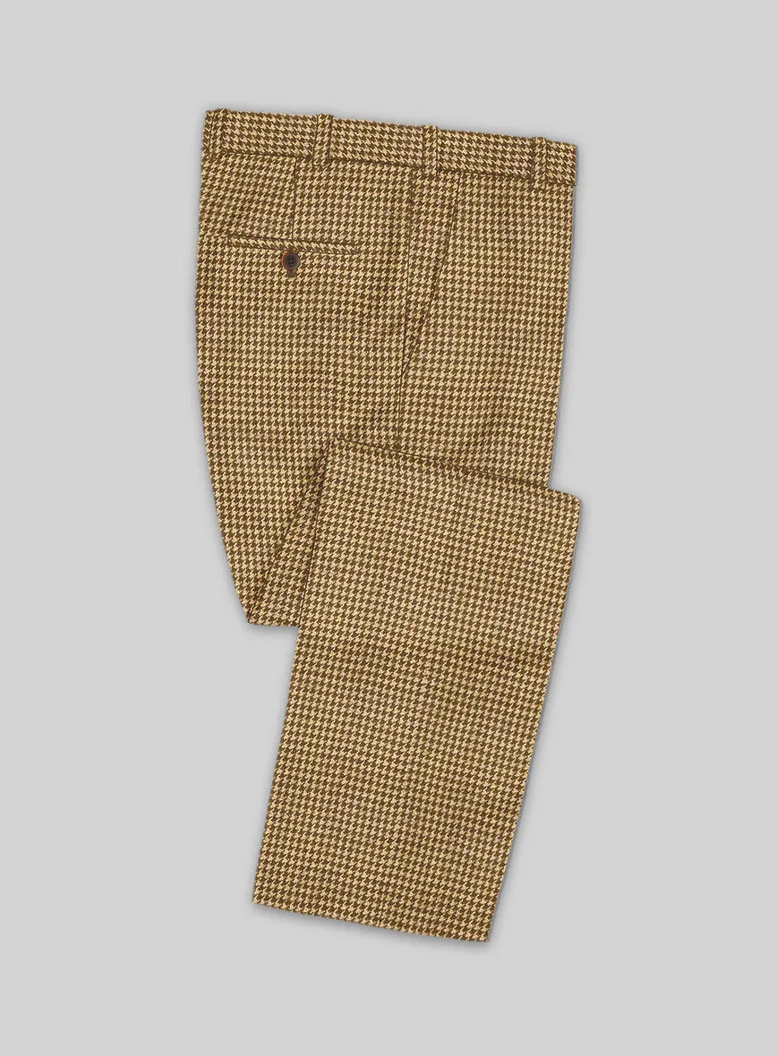 Italian Brown Houndstooth Tweed Suit