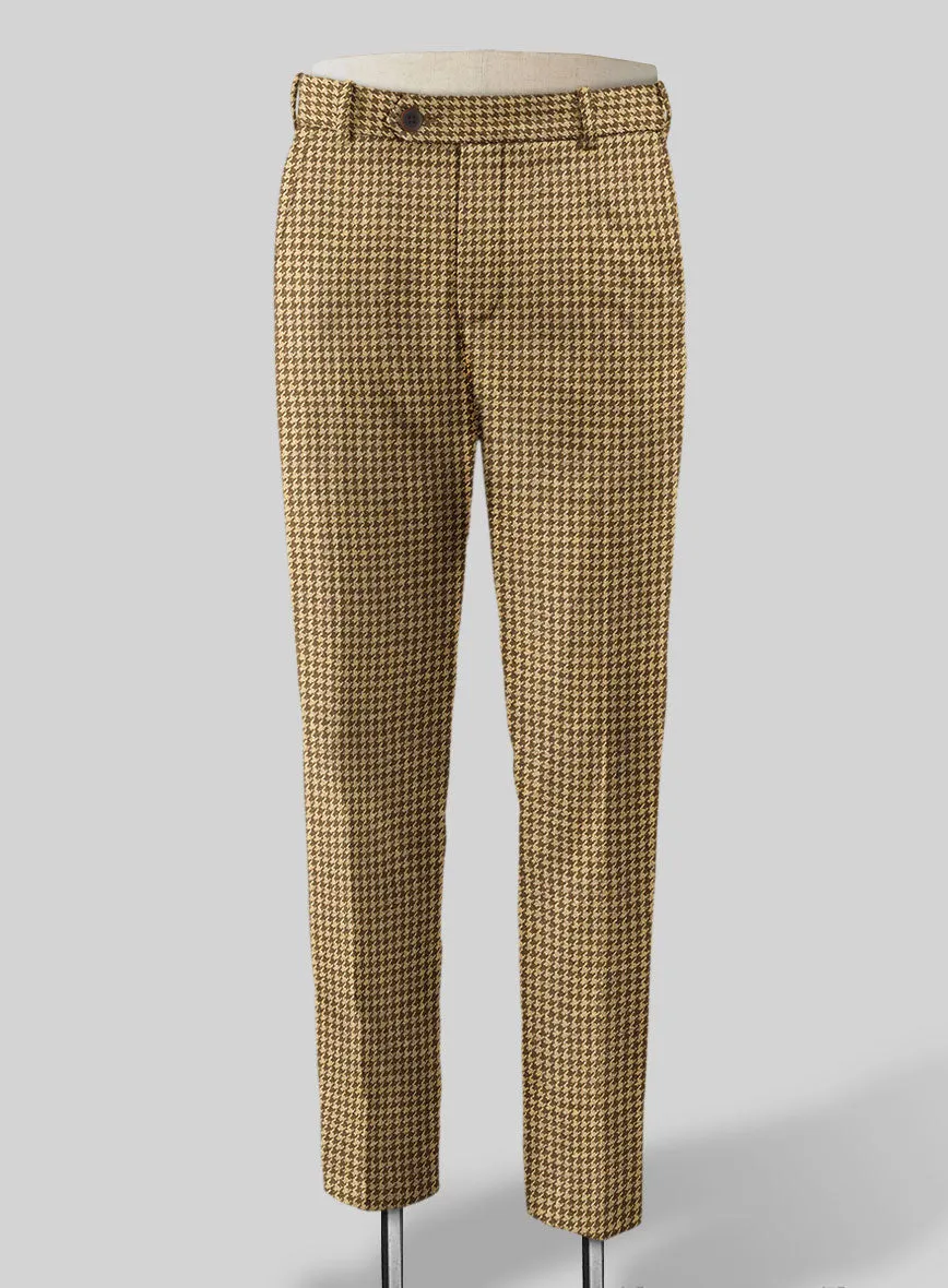 Italian Brown Houndstooth Tweed Suit