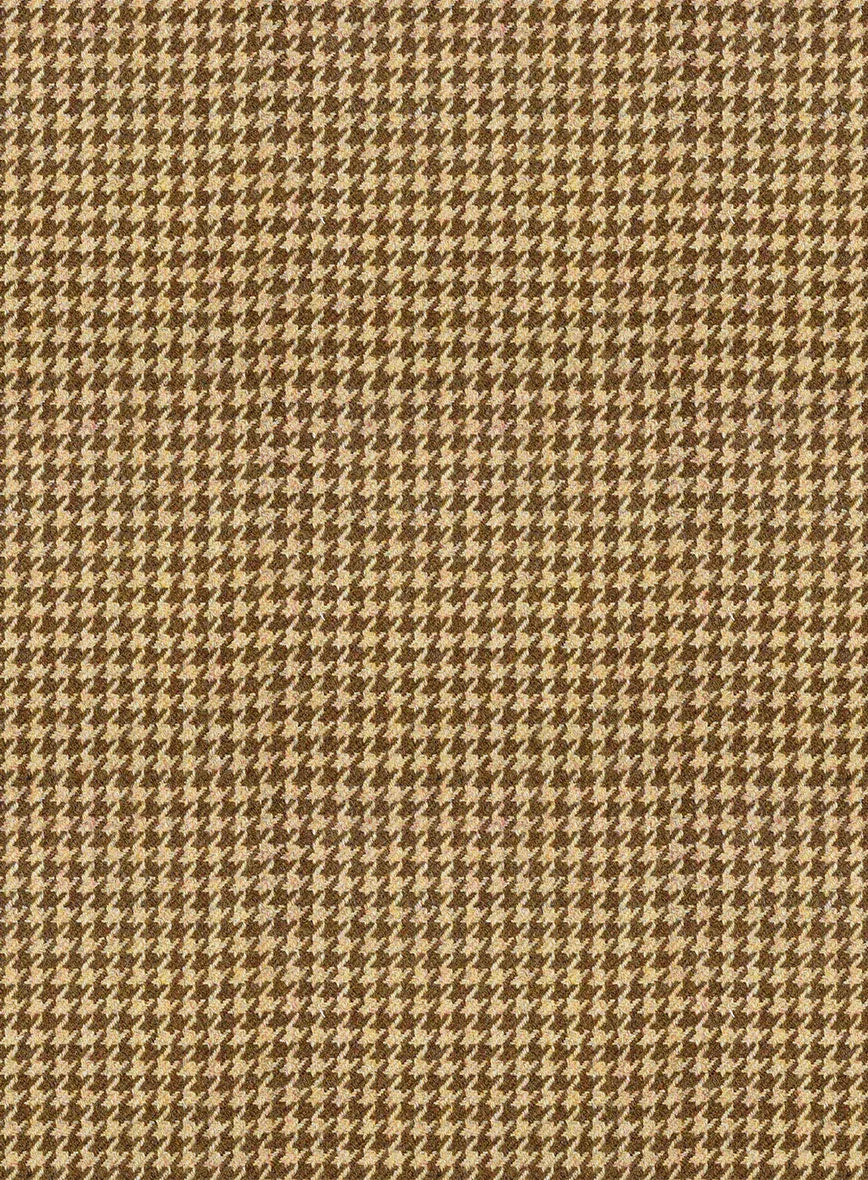 Italian Brown Houndstooth Tweed Suit