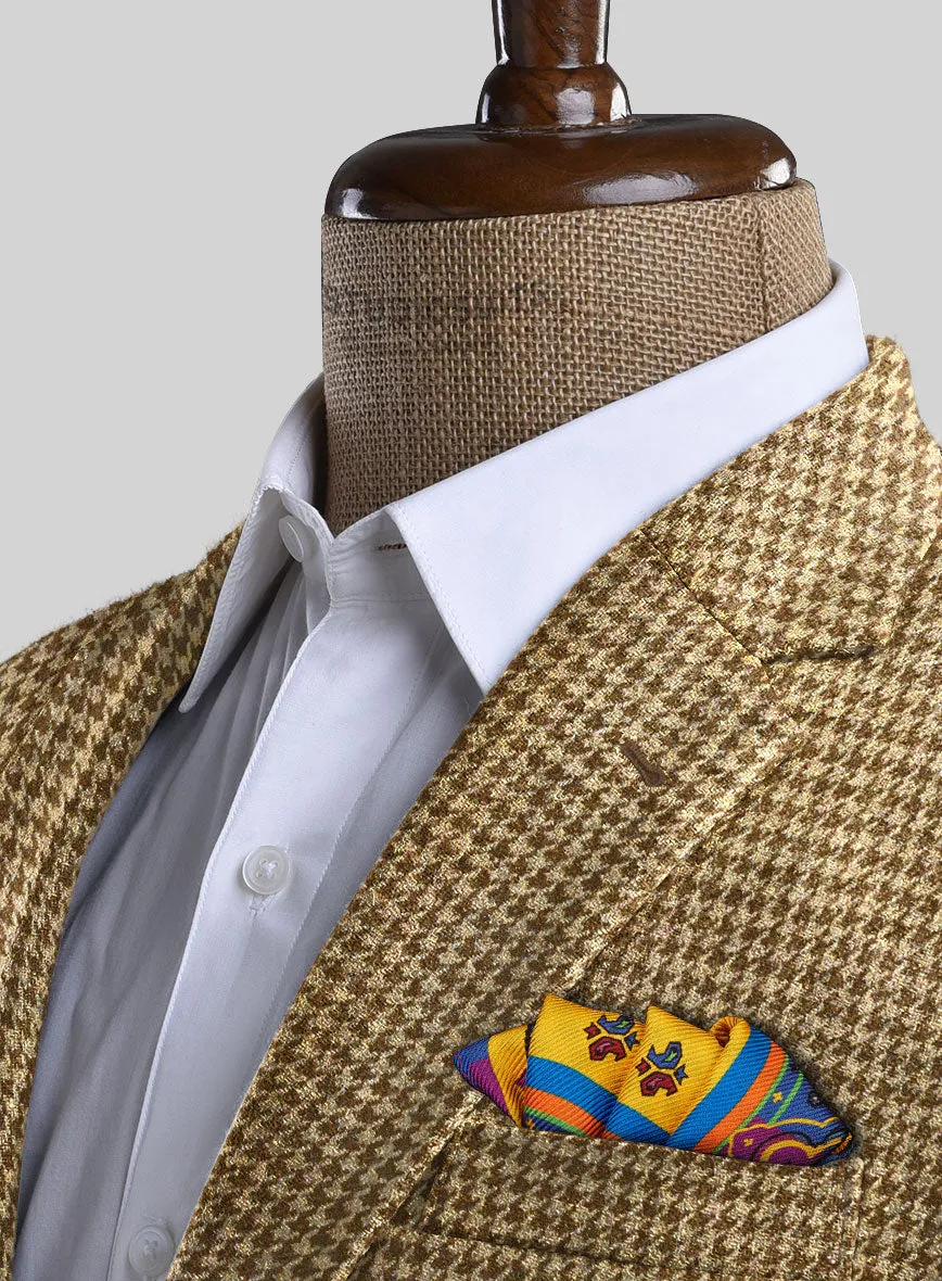 Italian Brown Houndstooth Tweed Suit