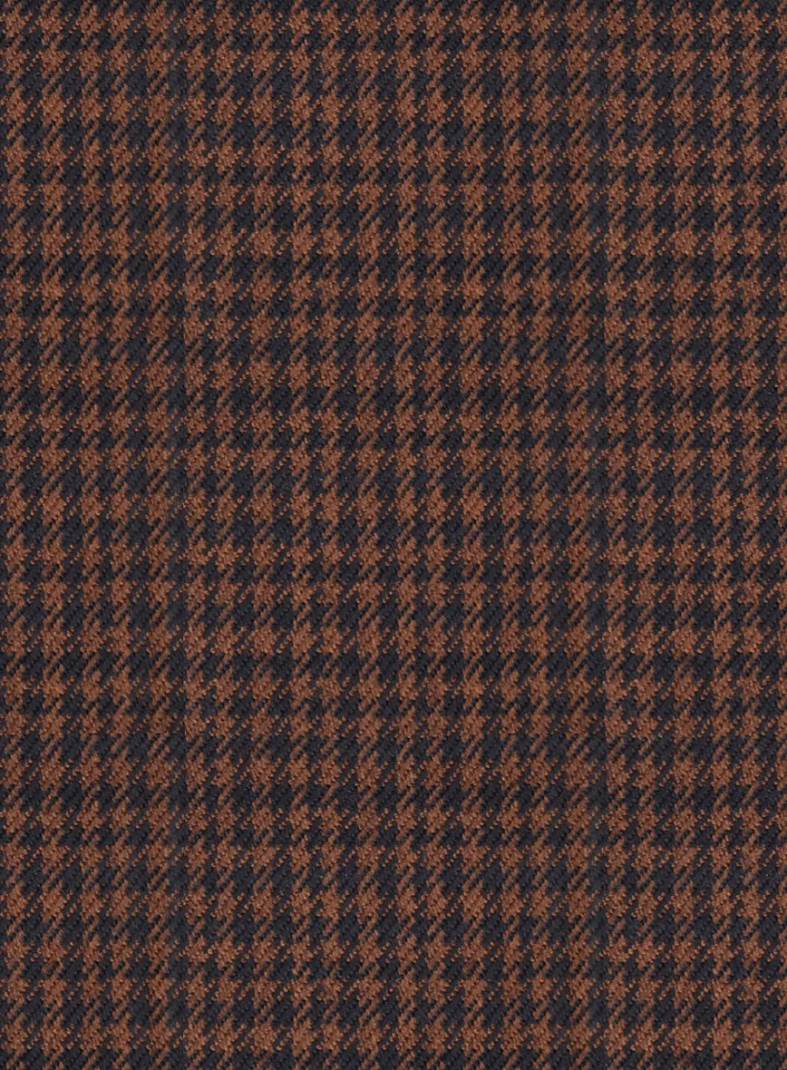 Italian Dark Brown Houndstooth Tweed Suit