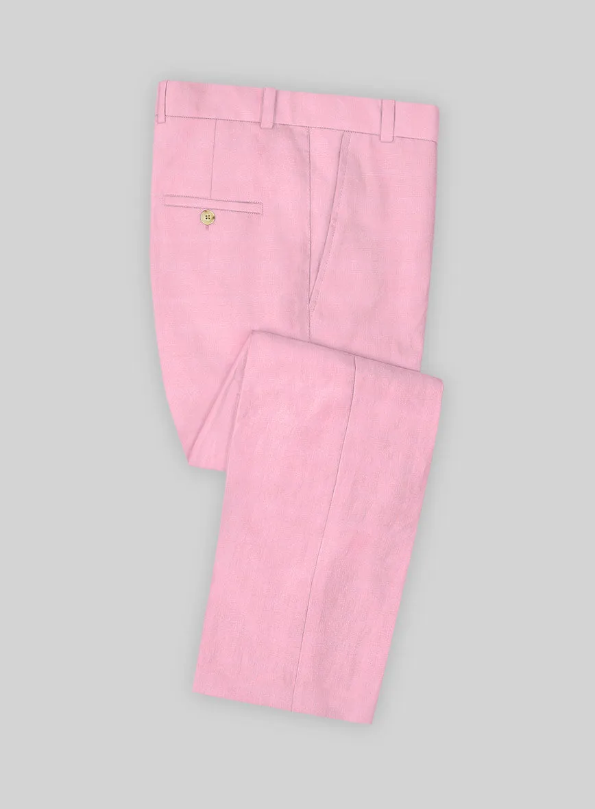 Italian Prato Pink Linen Suit