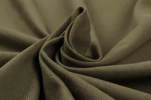 Knitted Cotton Twill - Khaki (Remnant)