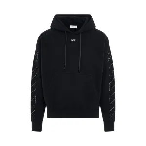 Logo Stitch Skate Fit Hoodie in Black