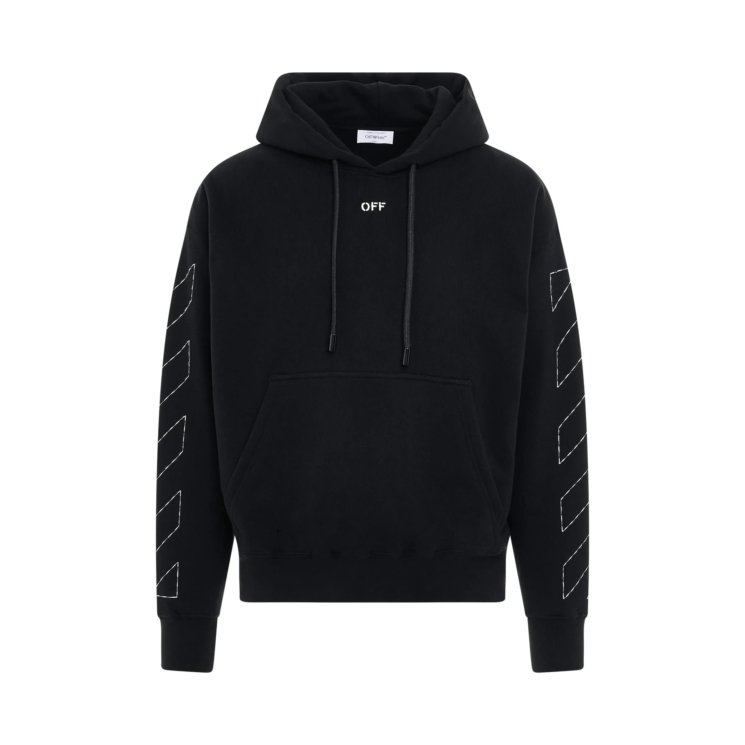 Logo Stitch Skate Fit Hoodie in Black