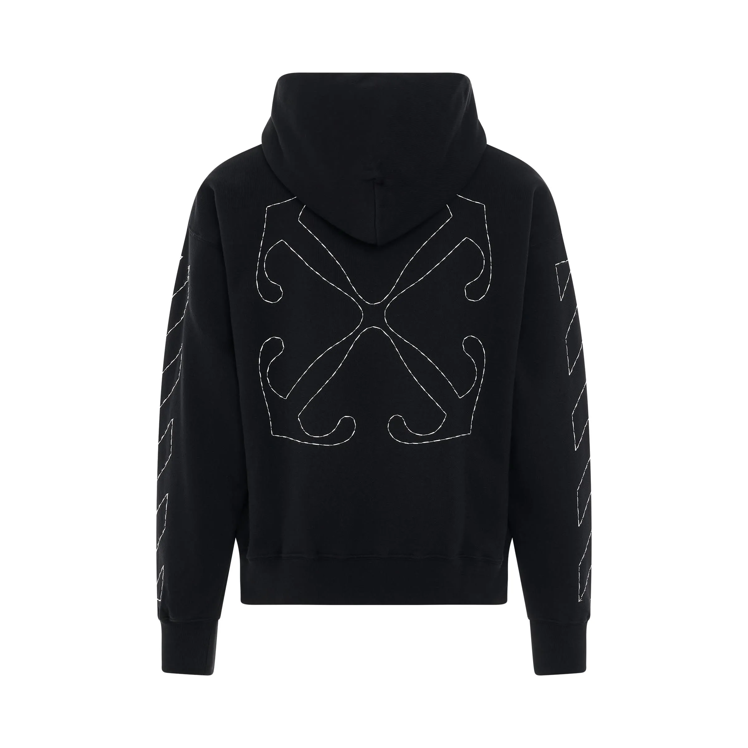 Logo Stitch Skate Fit Hoodie in Black