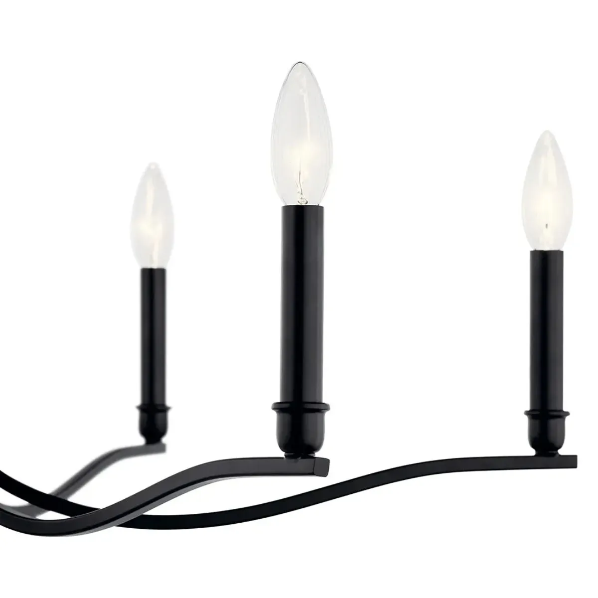 Malene 53" 14-Light Chandelier, Black Finish