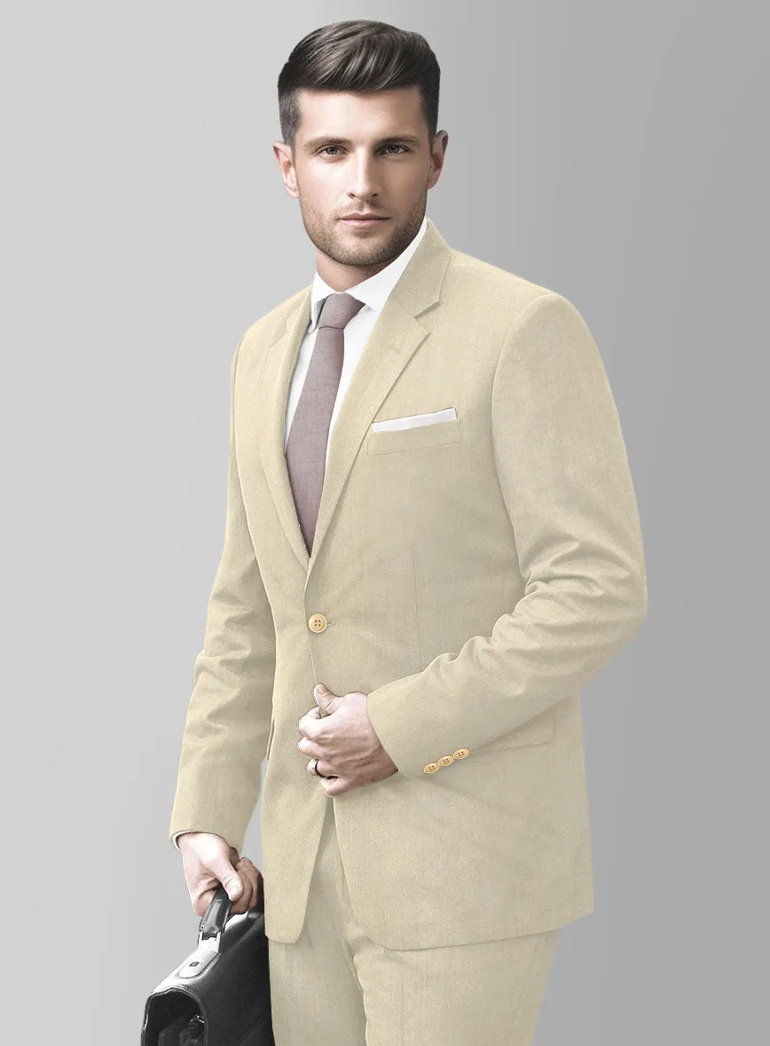 Marco Stretch Light Beige Wool Suit