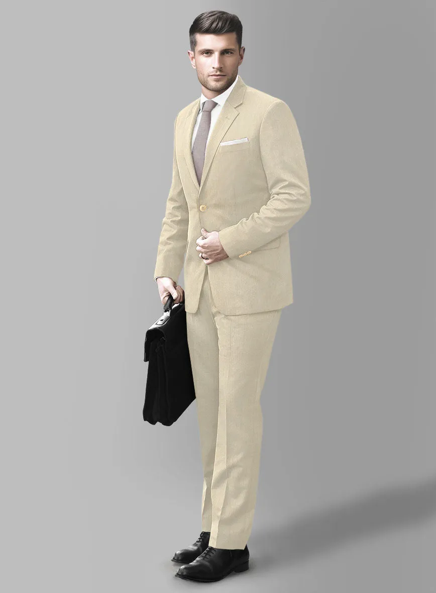 Marco Stretch Light Beige Wool Suit