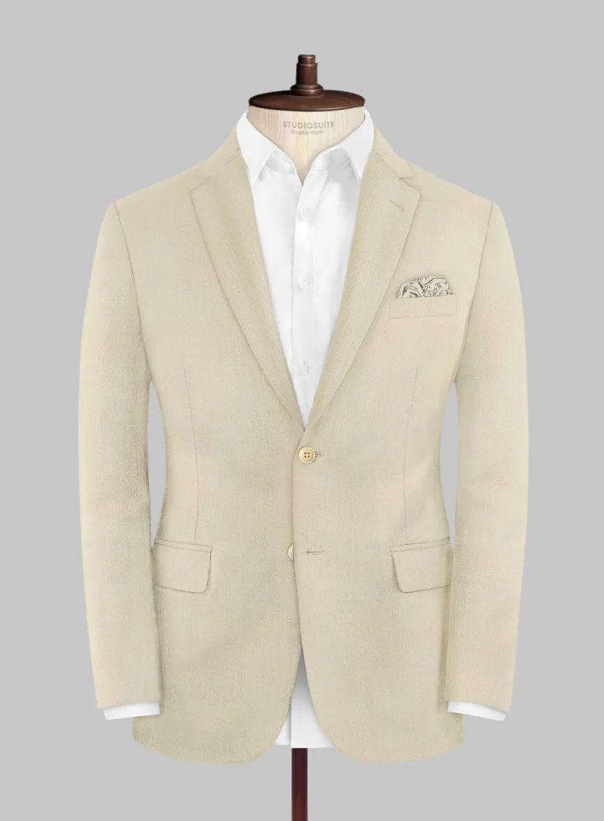 Marco Stretch Light Beige Wool Suit