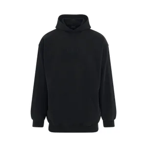 Medium Fit Hoodie in Washed Black