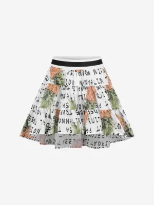 Monnalisa Girls Skirt - Cotton PineappSkirt