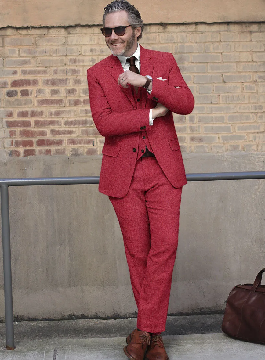 Naples Coral Pink Tweed Suit