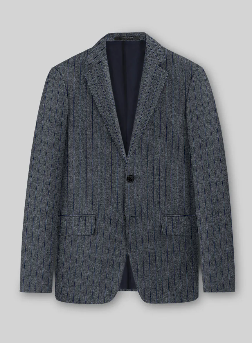 Napolean Calipso Stripe Blue Wool Suit