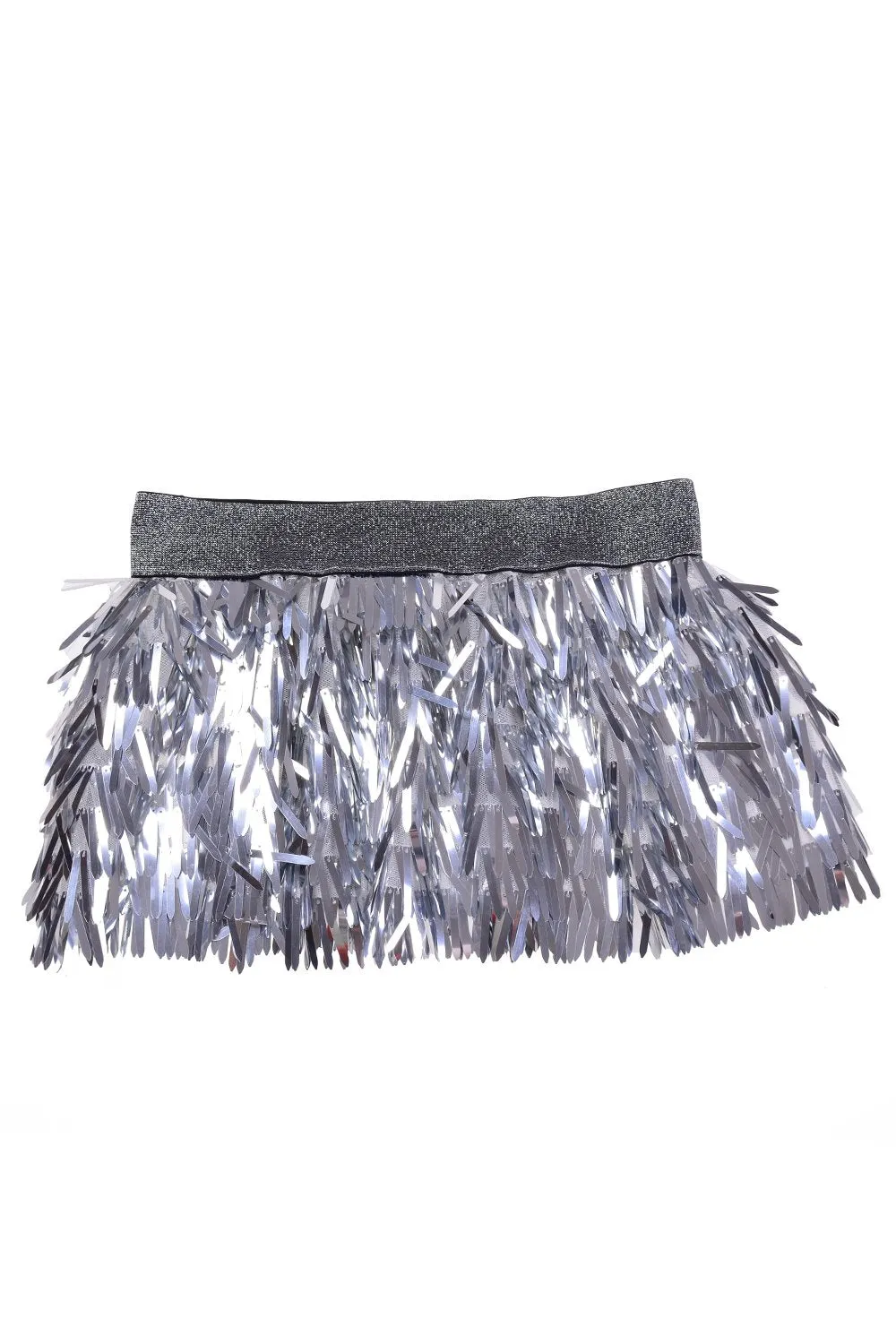 Outer Space Mini Sequin Skirt - Silver